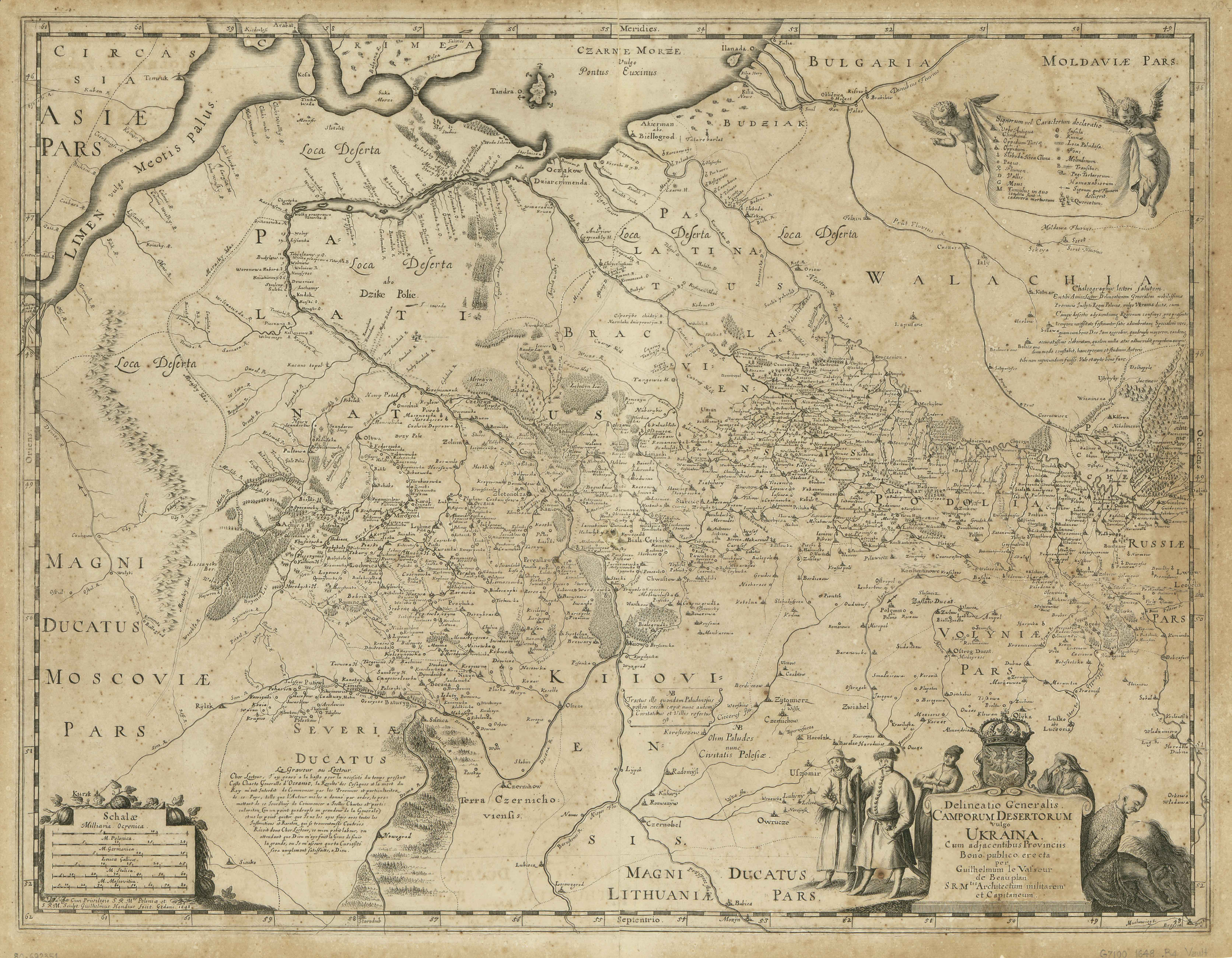 [1648] Delineatio generalis camporum desertorum vulgo Ukraina cum adjacentibus provinciis